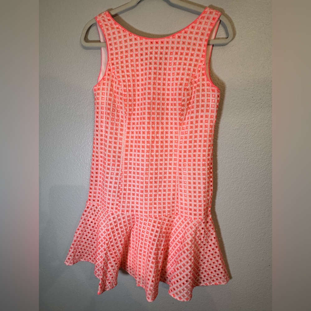 Spense Pink and White Embroidered Sleeveless Dress Size 8P